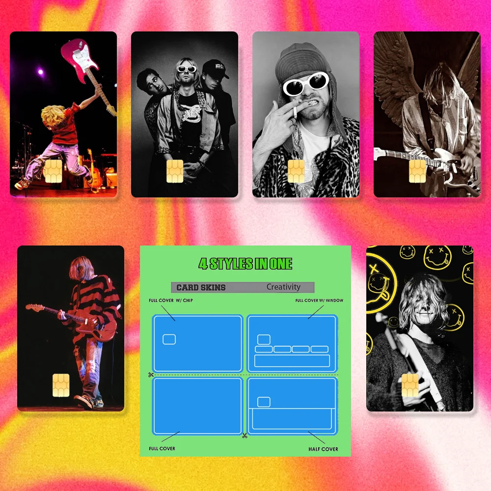 K-Kurt C-Cobain рок-певец наклейки кредитная Visa дебетовая банковская зарядная карта автобус Metro водостойкая наклейка наклейка украшение