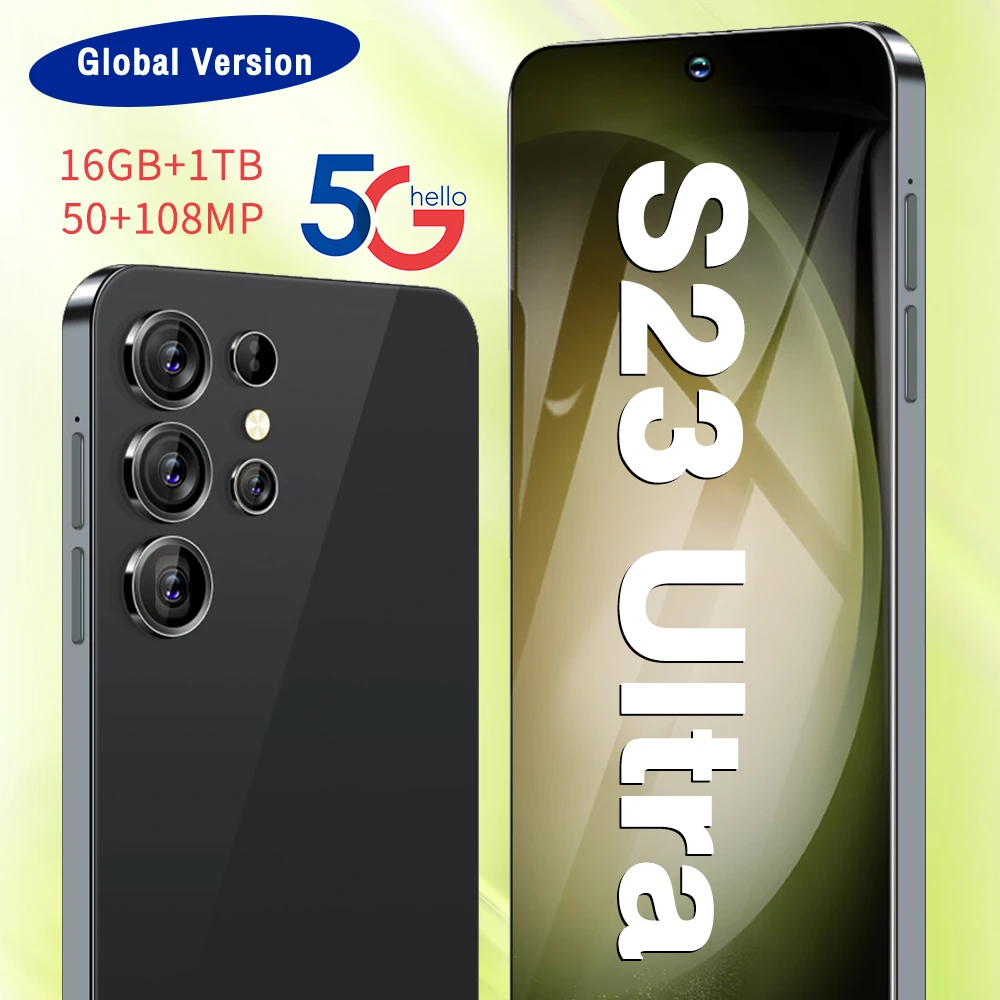 S23 ультра новые телефоны 6,8 HD экран смартфон оригинальный телефон 5G 4G Две Sim-карты Celulares Android 13 разблокированный 72 МП 6800 мАч сотовый телефон