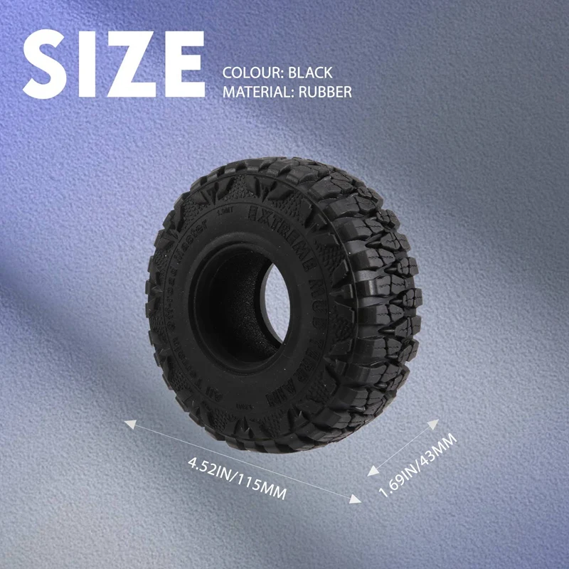 4 шт. 115 мм 1,9 резиновые шины, колесные шины для 110 RC Crawler Car Axial SCX10 90046 AXI03007 Traxxas TRX4 D90 TF2 CC01 (art.: 3920c33bf02d4) - 3920c33bf02d4