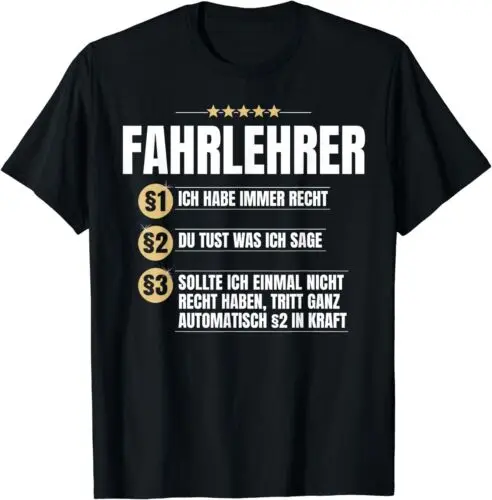 Футболка Neu Fahrlehrer Geschenk Lustiges Fahrschule erschein