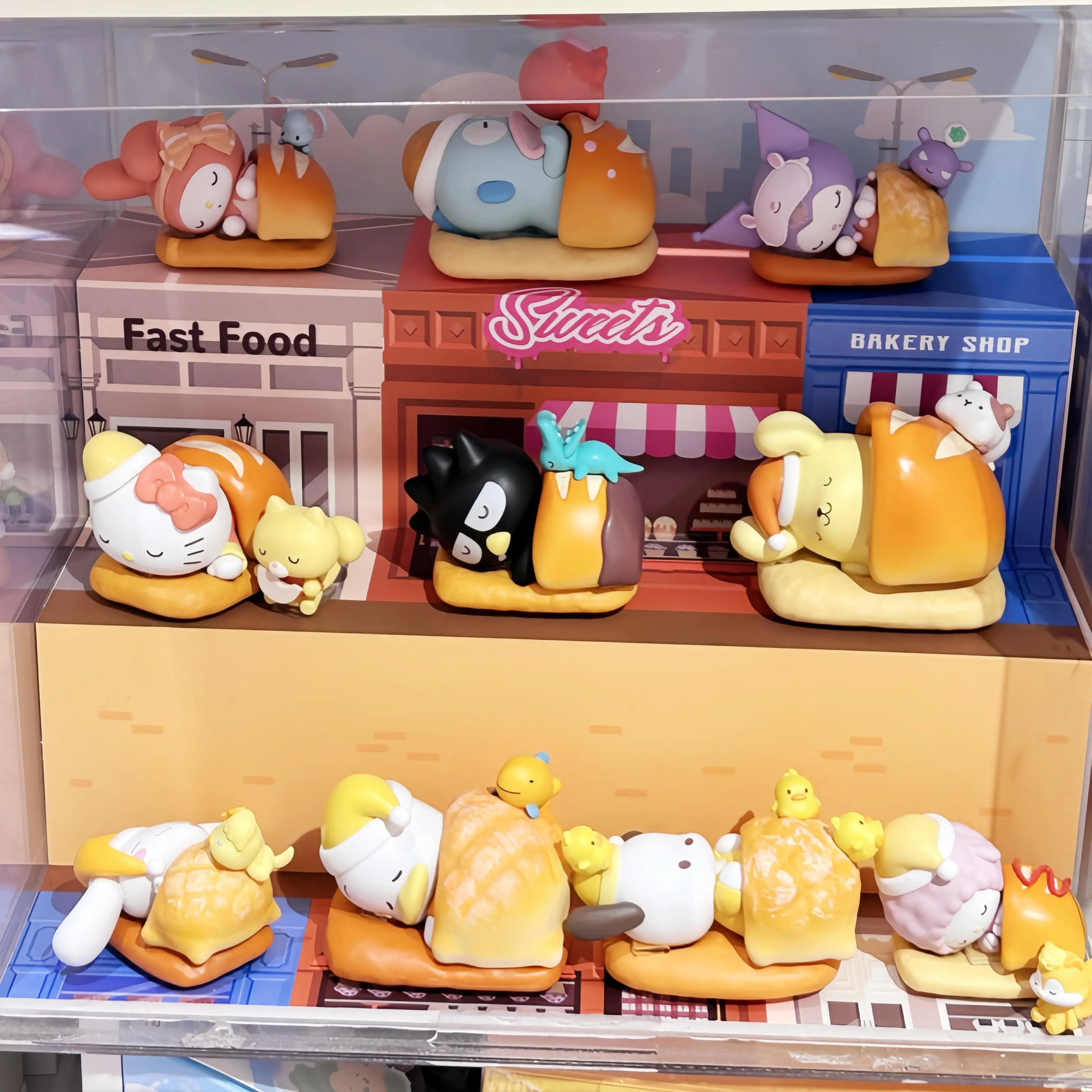 Аутентичная серия Sanrio Family Happiness Baking, слепая коробка, модная игрушка ручной работы, кукла Kuromi Ugly Fish, подарок