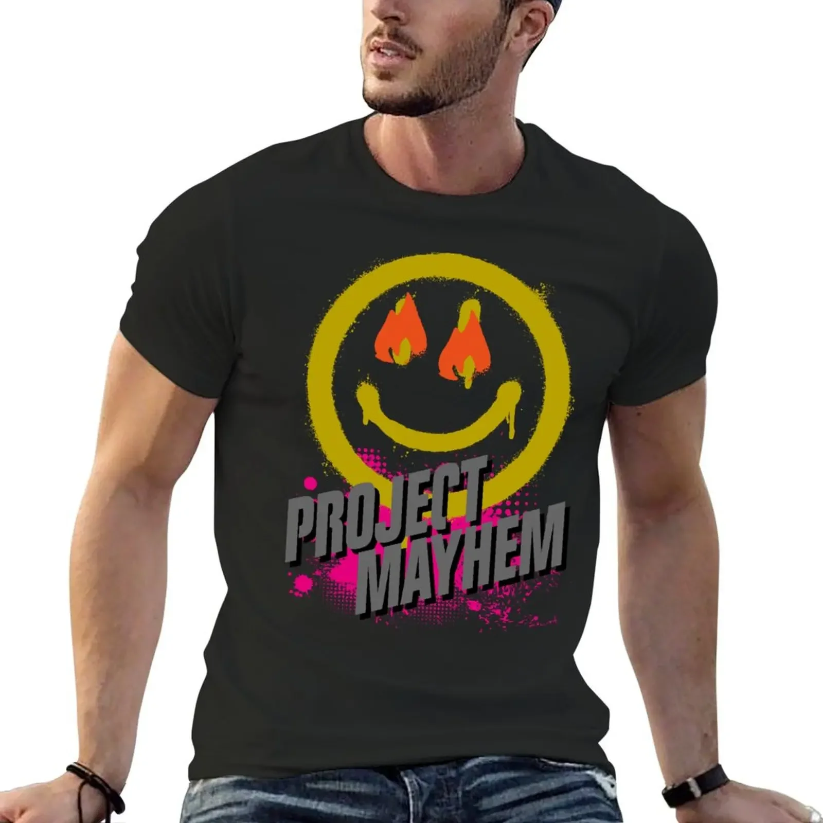 Футболка Project Mayhem, рубашка на заказ, топы больших размеров, мужская футболка
