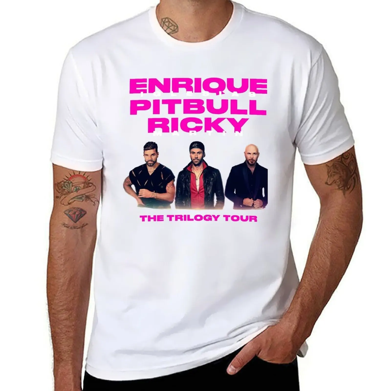 Футболка Duku Enrique & ricky American Tour 2020, мужская повседневная футболка для мужчин, футболка из 100% хлопка
