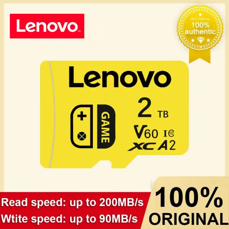 Карта памяти Lenovo 2 ТБ Micro TF SD, 1 ТБ, класс 10, V60, высокоскоростная TF-карта 512 ГБ, 256 ГБ, 128 ГБ для Nintendo Switch