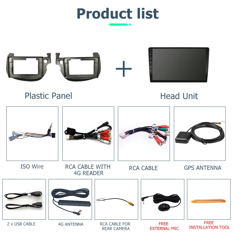 10,1-дюймовый автомобильный радиоприемник Android 12.0 для HONDA JAZZ FIT RHD LHD 2007-2014 GPS-навигация Мультимедийный плеер Carplay Стерео головное устройство (art.: 3920cc8143282) - 3920cc8143282