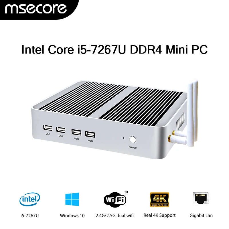 Игровой мини-ПК MSECORE Intel i5 7267U, Windows 10 DDR4 128 ГБ 256 ГБ SSD