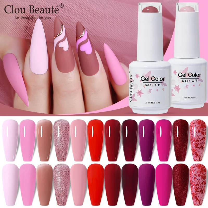 Фото Clou Beaute 15 мл синий Цветной Гель-лак для ногтей Vernis Полупостоянный УФ гель для ногтей Lakiery Hybrydowe для маникюра Гель-лак №3