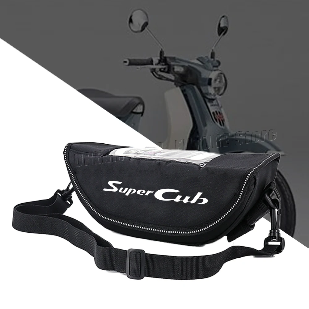 For Super CUB C70 90 110 C125 Waterproof motorcycle handlebar travel navigation bag