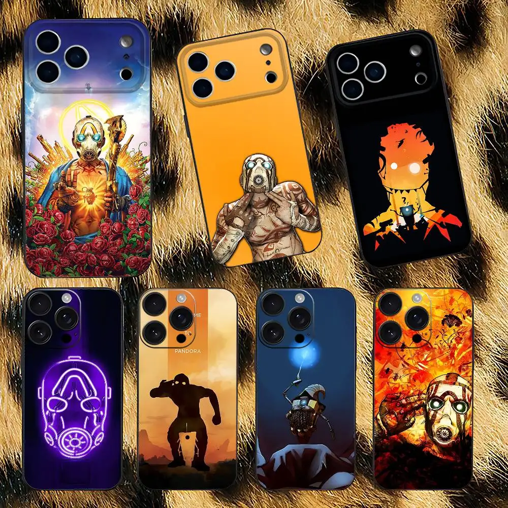 Чехол для телефона Game B-Borderlands для iPhone 17,16,15,14,13,12,11,Pro,XS,Max,XR,Plus,E,SE4,Mini Black Soft Cover Чехлы и чехлы для мобильных телефонов