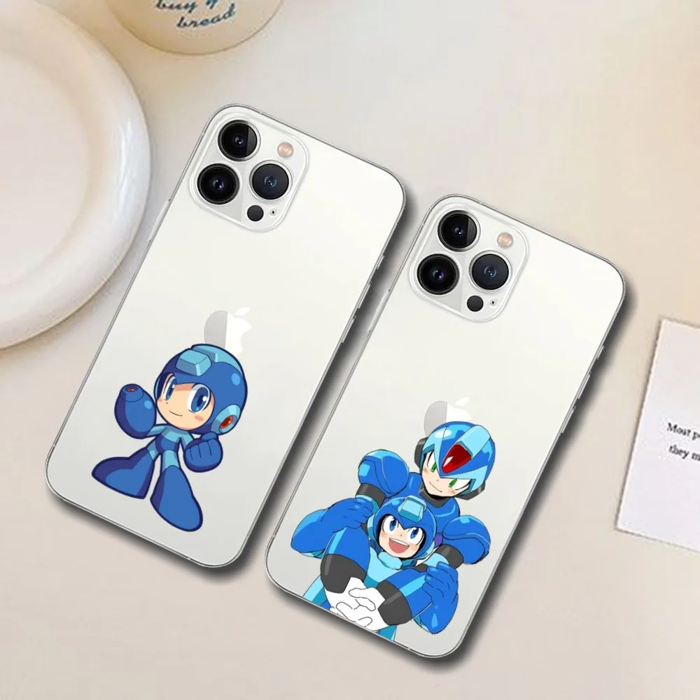 Чехол для телефона R-Rockman M-Megaman Game для Iphone 16 15 11 13 14 Pro Max 7 8 Plus X Xr Xs Max Se2020 12 mini, прозрачный чехол