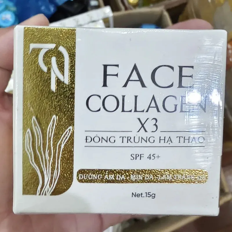 Kem Face Collagen X3 Отбеливание и увлажнение, против прыщей, уменьшение веснушек, осветление кожи, разглаживание, увлажняющий, 15 мл инструмент по уходу за кожей