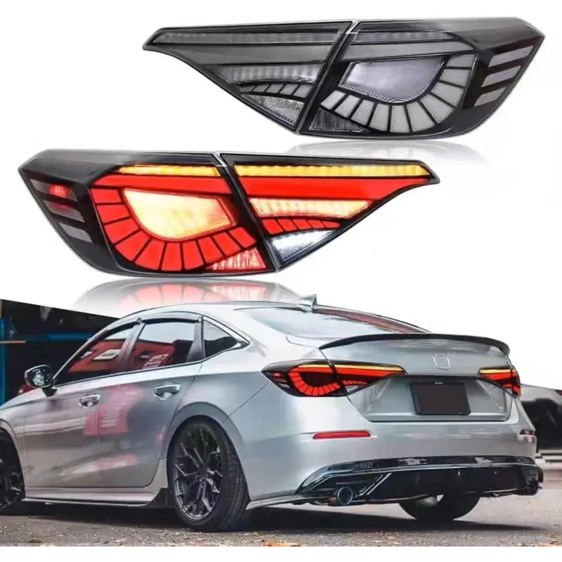 4-стильный обновленный светодиодный задний фонарь для Honda CIVIC G11 20 21-2023, светодиодный задний фонарь, стоп-сигналы заднего хода в сборе