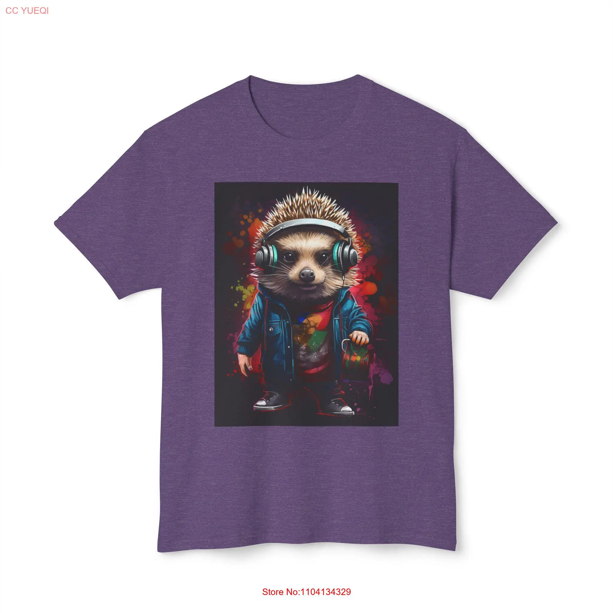 T Shirt featuring Hip Hop Hedge Hog long or short sleeves