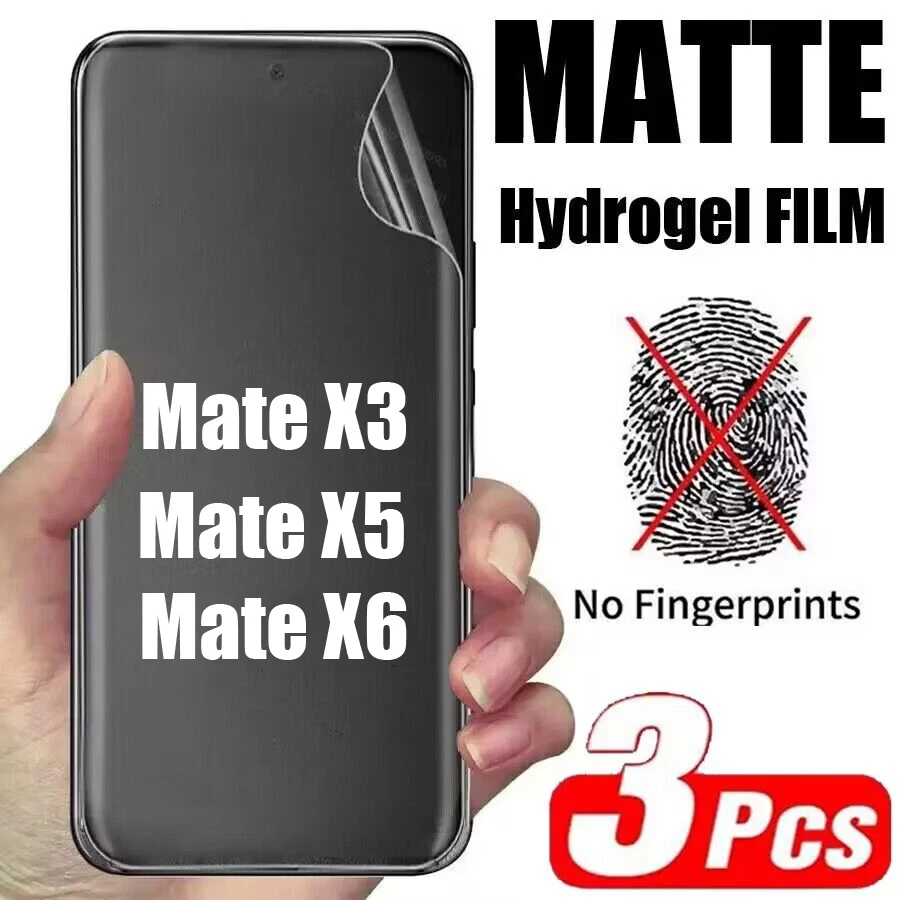 3 шт. матовая гидрогелевая пленка для Huawei Mate X6, защитная пленка для экрана Huawei Mate X3 X5, мягкая передняя защитная пленка, а не стекло