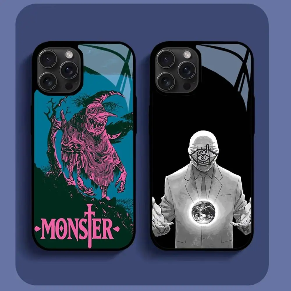 Чехол для телефона Naoki Urasawa S Monster для IPhone 16 15 14 13 12 11 Pro Xs Max Mini XR X 7 8 Plus Luxury Mirror Hard Funda