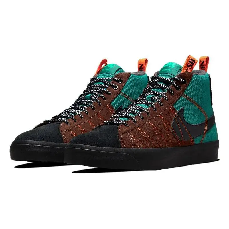 Фото Nike SB Zoom Blazer Mid PRM благородные Зеленые кроссовки №3