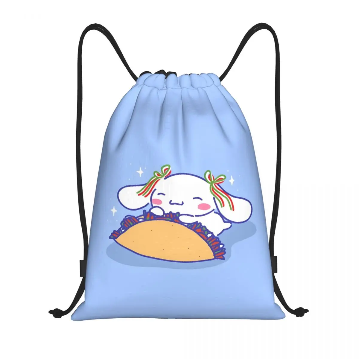 Пользовательский рюкзак Cinnamoroll на шнурке для женщин и мужчин, спортивный рюкзак для спортзала, портативный белый мешок для тренировки собак Сумки специального назначения