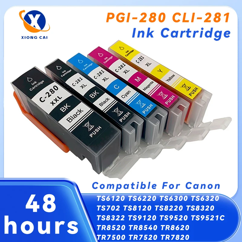 Картриджи PGI-280 CLI-281 для Canon TS6120 TS6220 TS6300 TS6320 TR8620A TR8622A TR8520 TS702A TS6120 TS6220 TS6300 TS6320