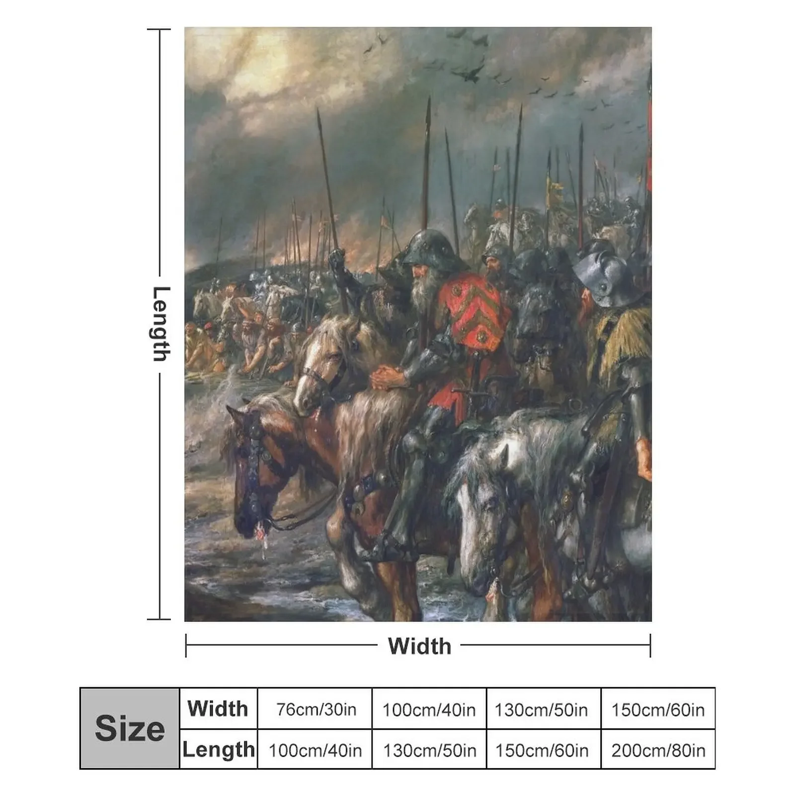 Утренняя битва Agincourt, 25 октября 1415 — одеяло Sir John Gilbert, мягкие красивые одеяла (art.: 3920d1e048e6a) - 3920d1e048e6a