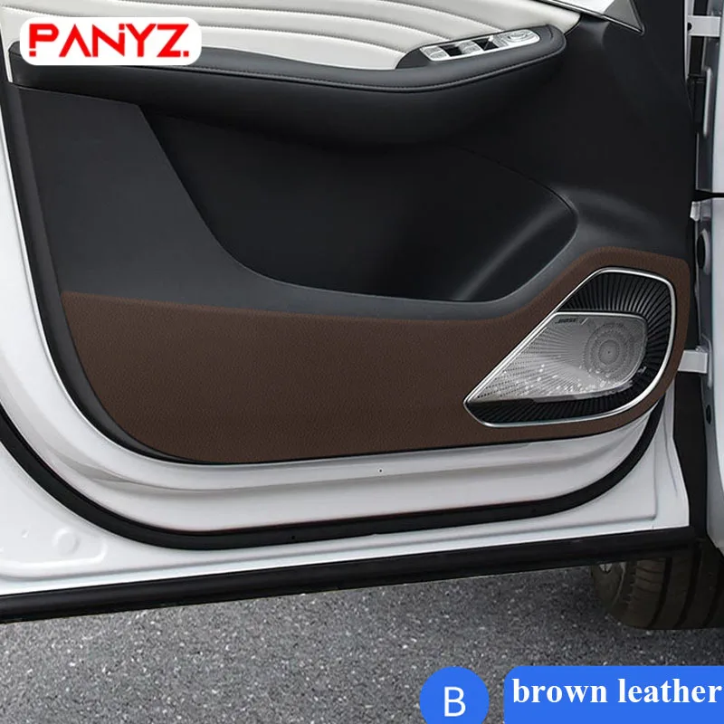 Для Roewe MG RX5 2023 2022 2021 2020 2019, аксессуары, кожаная наклейка из углеродного волокна, защитный коврик для двери