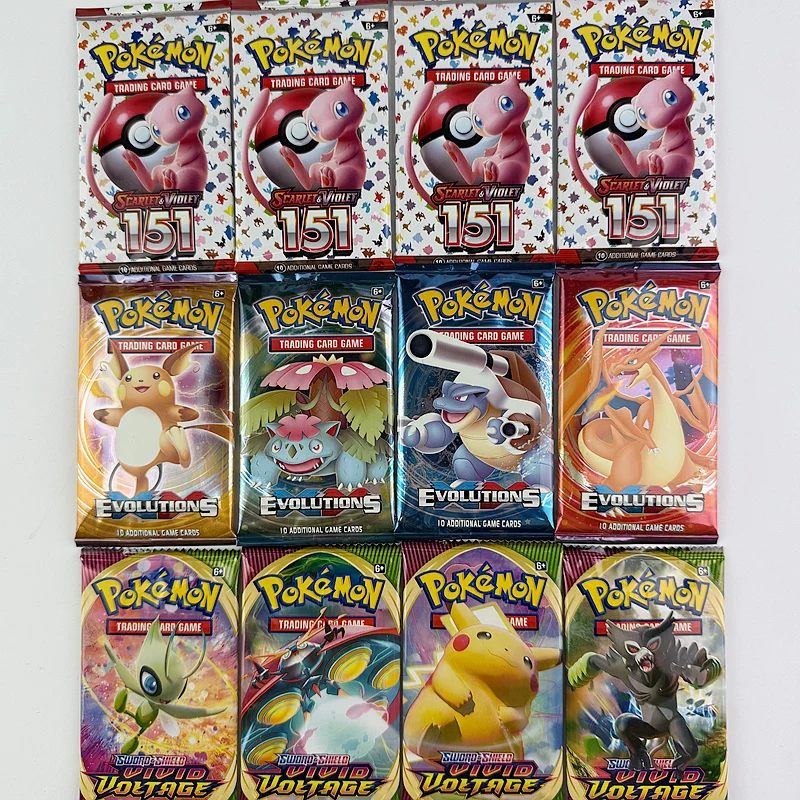10/20 шт. английская версия Pokemon TCG: Evolutions Scarlet & Violet 151 классический усилитель расширения Pokemon торговые карты