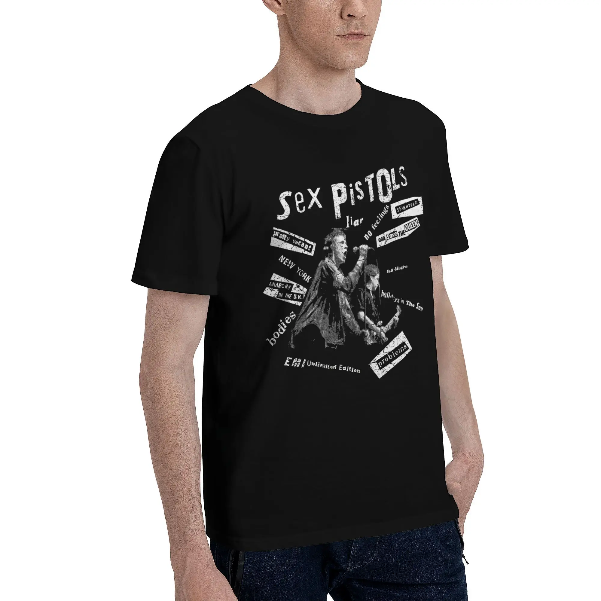 Фото Men Women New Arrival Sexed Pistols T Shirt Tee Cotton Keren Tiada Tara Band T-shirts Clothing №2