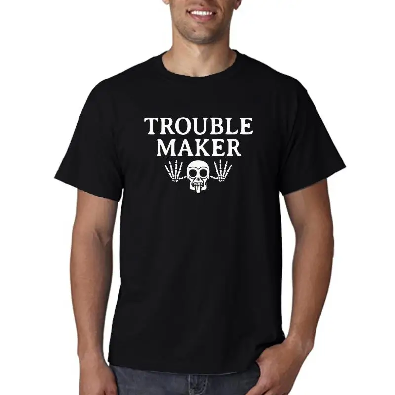 Футболка Troublemaker мужская темно-синяя, модная, популярная в стиле хоп, 2022