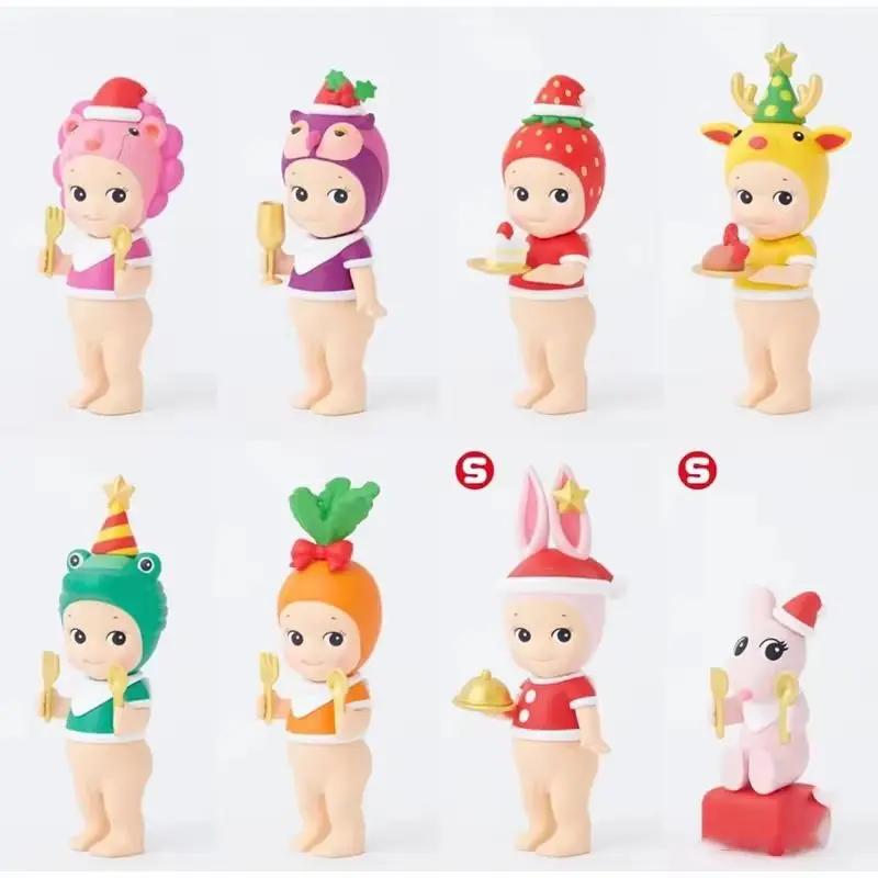 Фото Новая серия Sonny Angel, рождественский ужин, слепая коробка, хиппи, Kawaii, фигурка Сонни Ангела, ограниченная серия, загадочные коробки-сюрпризы, 2024, подарки №4