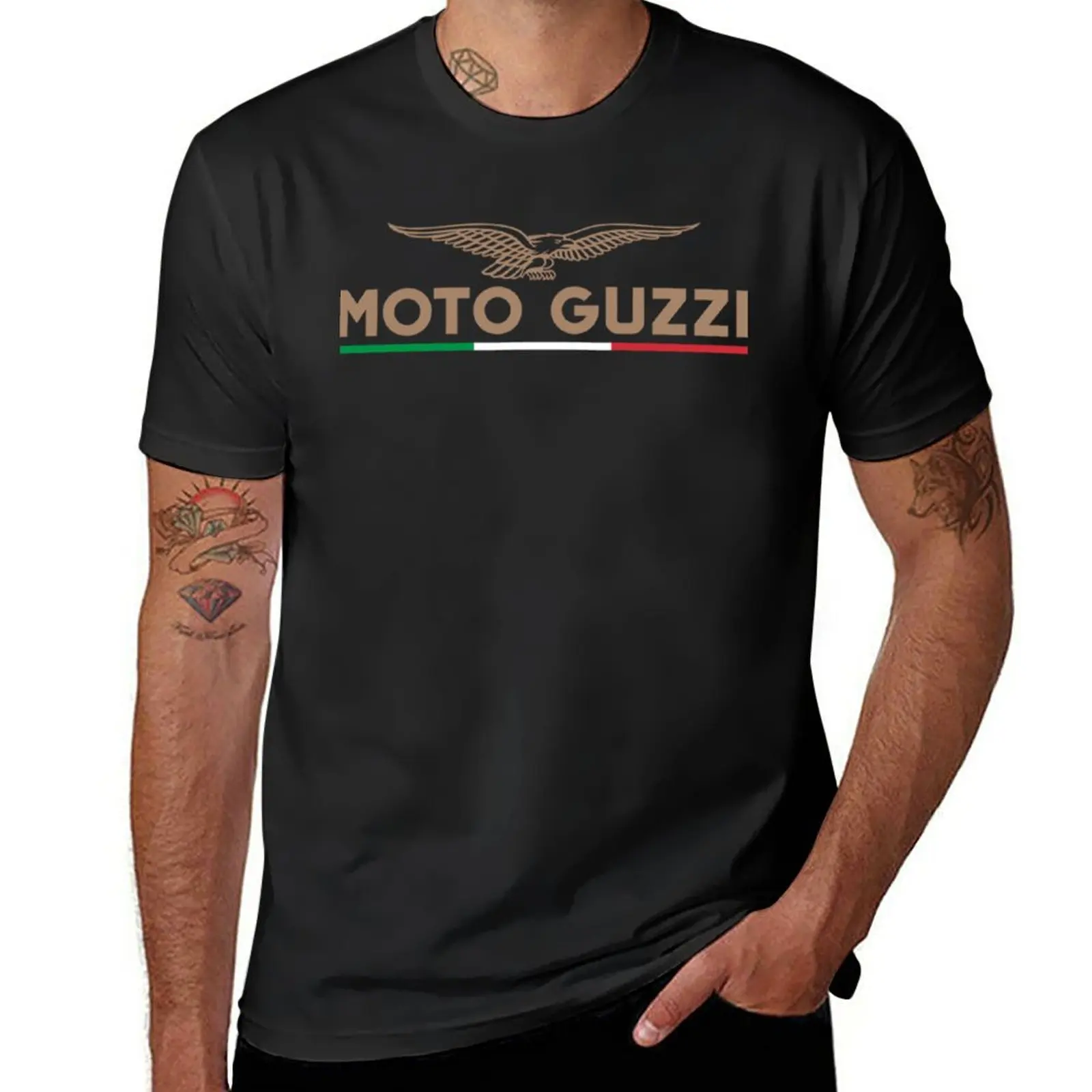 Новая футболка Moto Guzzi с логотипом орла, клейкая эмблема, футболка MOTO GUZZI, Мужская забавная футболка, великолепная футболка, футболка для мужчин, упаковка