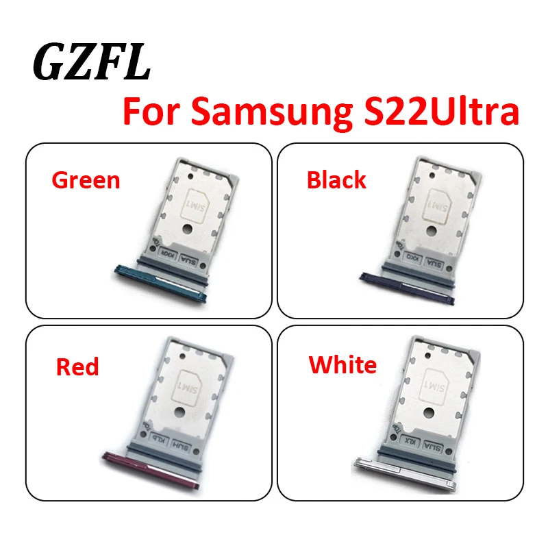 Запасная часть для Samsung Galaxy S22 Ultra Tray Dual Sim Card MicroSD Holder Nano Slot