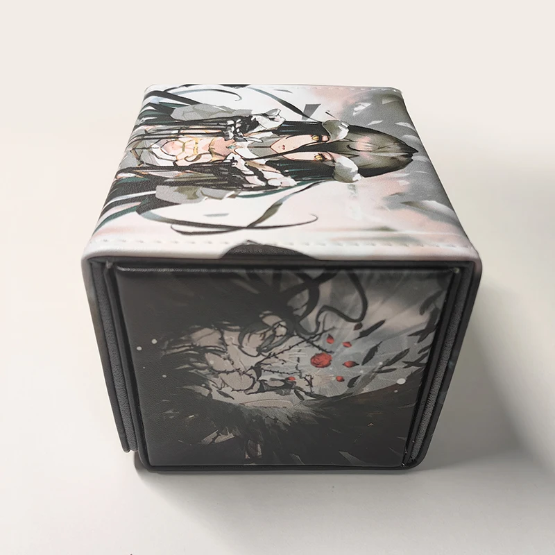Фото Новая мультяшная коробка для карт Albedo Ptcg из полиуретана, коробка для хранения настольных игровых карт DTCG, портативная коробка для коллекционирования карт, может хранить более 100 карт №5
