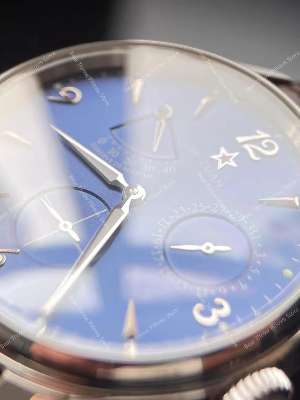 Фото ST1780 Мужские часы с автоматическим хронографом |   1963 Ретро Moonphase 100M Водонепроницаемый |   Сапфировое стекло Швейцарское мастерство №3