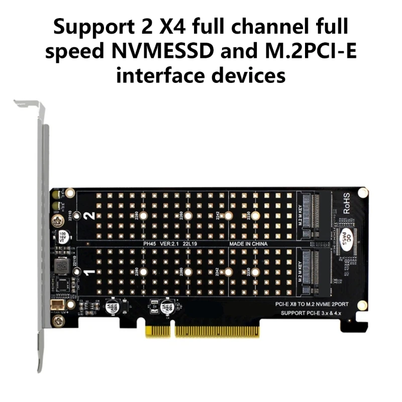 896F Карта-преобразователь интерфейса M.2 NVME в PCIE с 2 отсеками для профессиональных геймеров