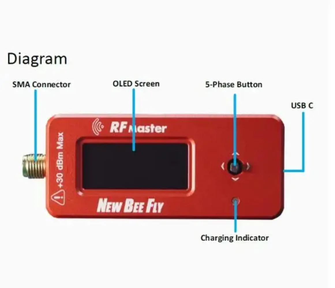 RF Power Meter V2 Test equipment for ImmersionRC microwave (GHz) for VTX 35,72,433，1200，2400,，5600-6000MHz in 50MHz 5.8G 2.4G (art.: 3920cbd644b0d) - 3920cbd644b0d