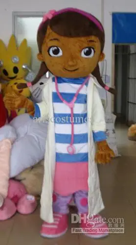 Новый взрослый Хэллоуин Рождество Doc McStuffins Mascotte нарядное платье мультфильм костюм талисмана плюшевое нарядное платье костюм талисмана