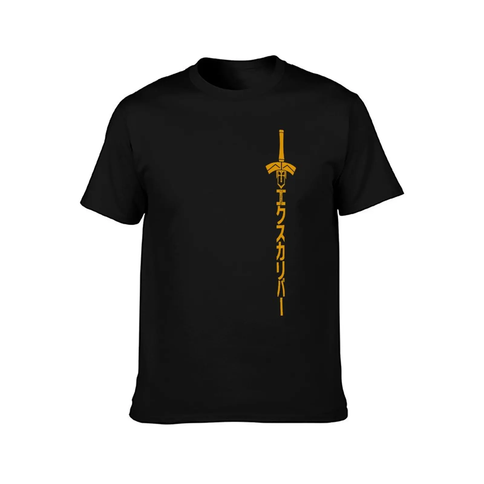Фото Fate - Saber Artoria Pendragon - Excalibur - G. ver. (yellow) T-Shirt man t shirt cotton high quality t shirt man luxury T-Shirt №2