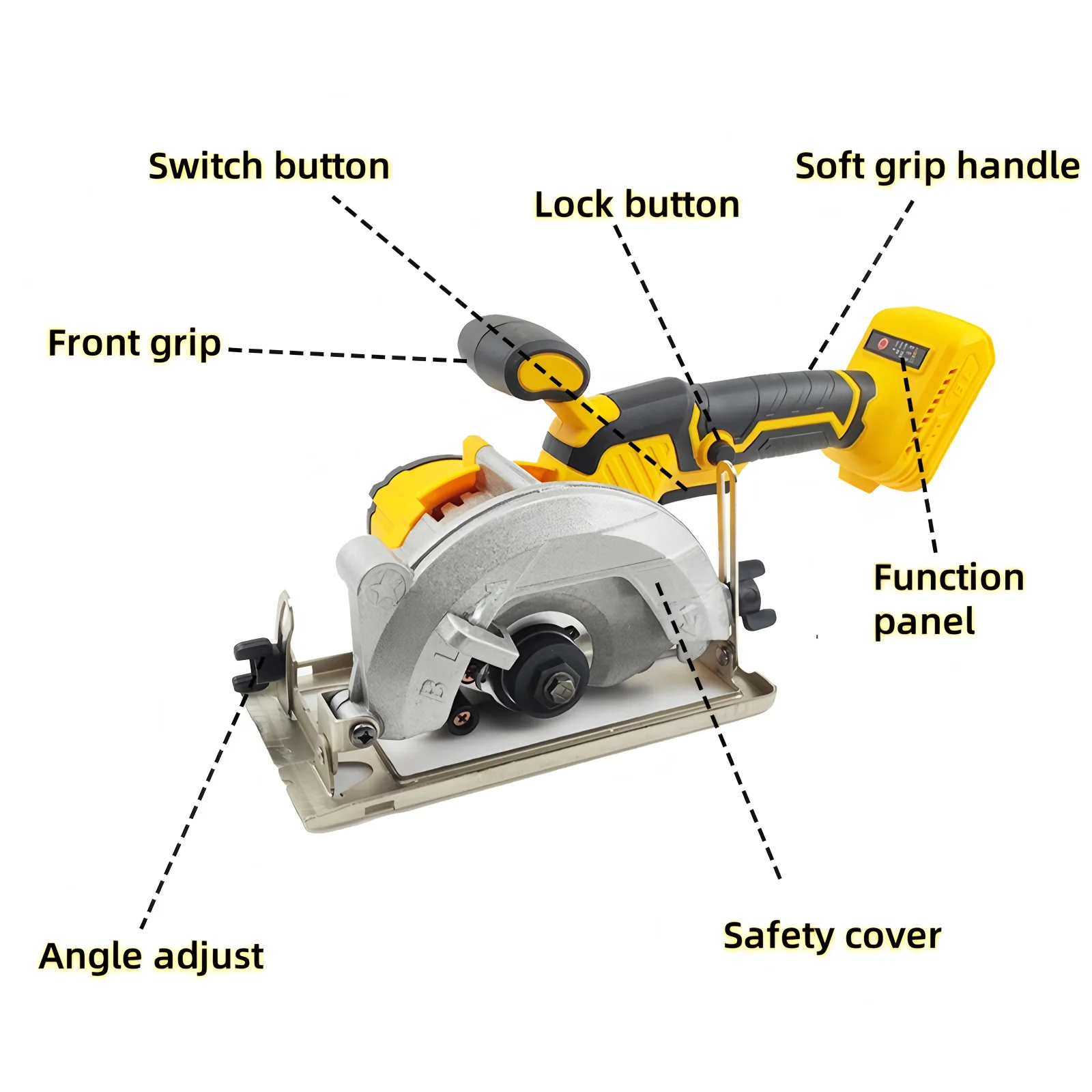 Фото Подходит для Dewalt, аккумулятор 20 В, 140 мм, бесщеточная электрическая циркулярная пила, внешний ротор, аккумуляторная мощная резка, деревообрабатывающие электроинструменты №2