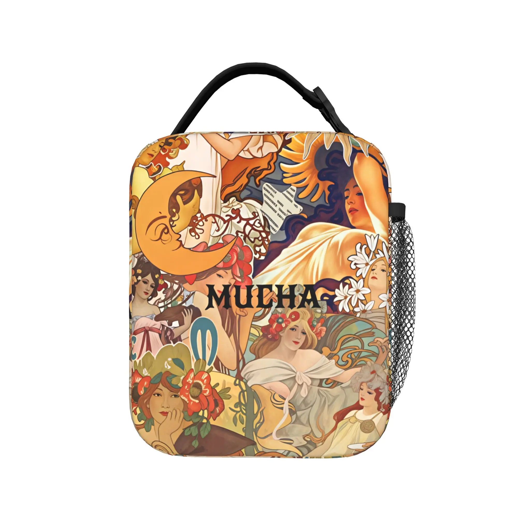 Сумка для обеда Alphonse Mucha Zodiac в стиле ар-нуво, модная сумка для обеда для детей, школьная сумка-холодильник, термосумка для обеда из оксфордской ткани