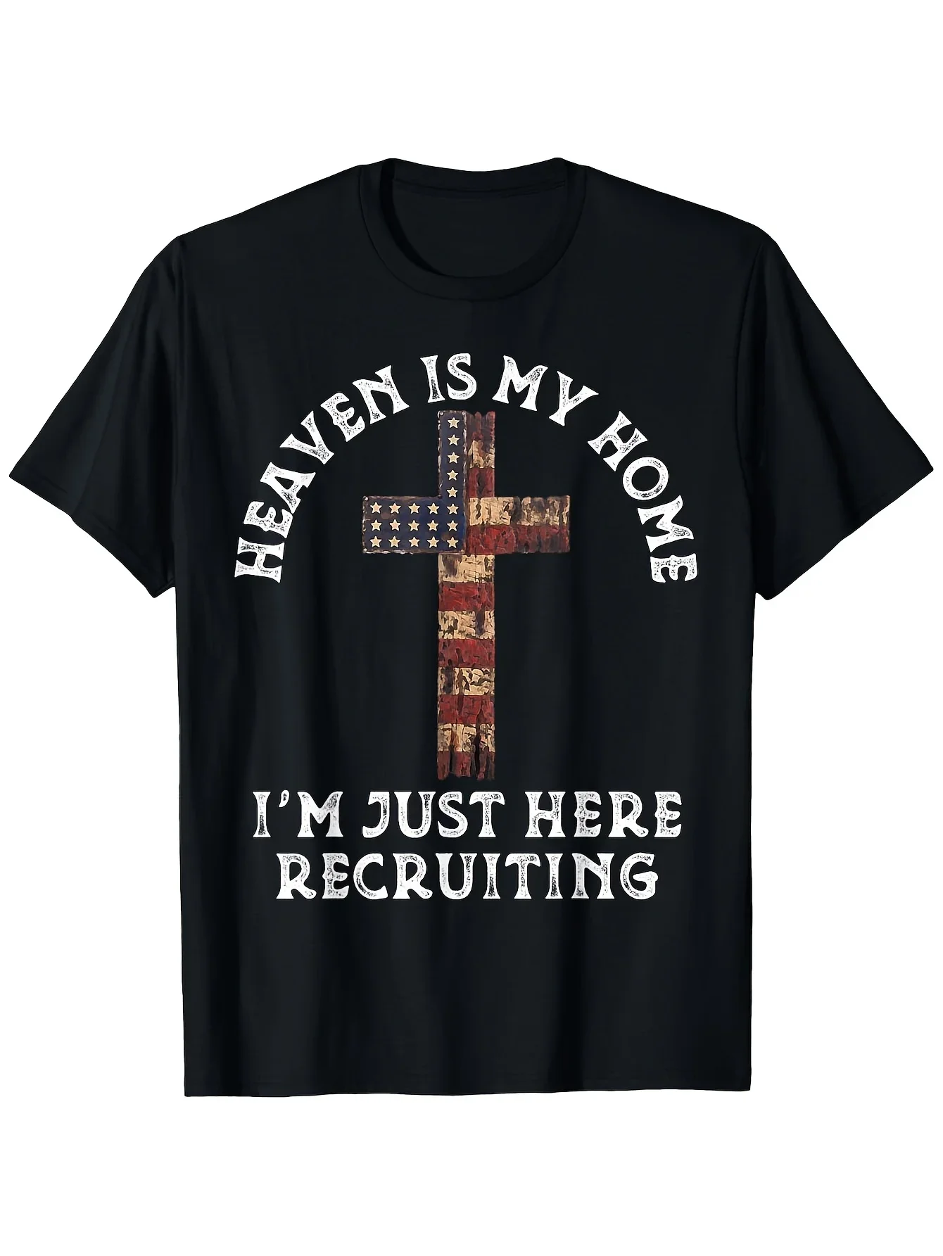 Футболка с рисунком Heaven Is My Home, футболка с круглым вырезом из 100% хлопка с короткими рукавами, повседневный христианский топ с дизайном теплопередачи,