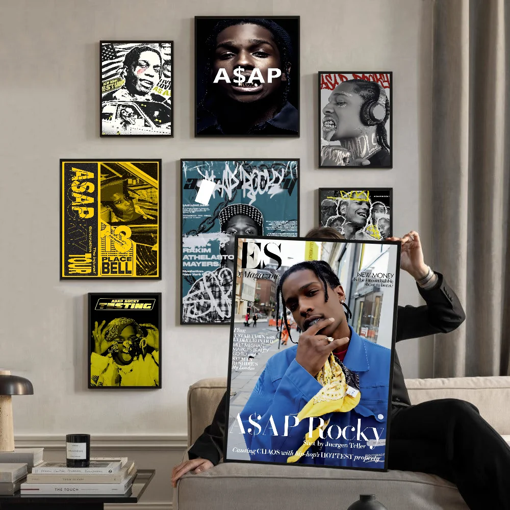 Музыкальный альбом Star Asap Rocky, классические винтажные постеры, водостойкая бумажная наклейка, кофейня, бар, домашний декор