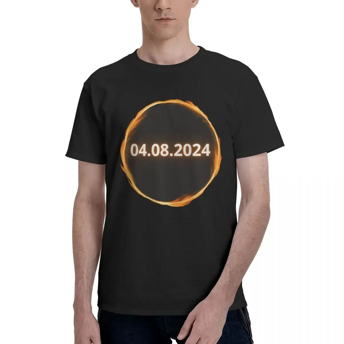 Eclipse 2024 Апрель 08 2024 футболка с коротким рукавом мужская футболка графическая одежда мужская одежда пользовательские футболки винтажные повседневные хлопковые