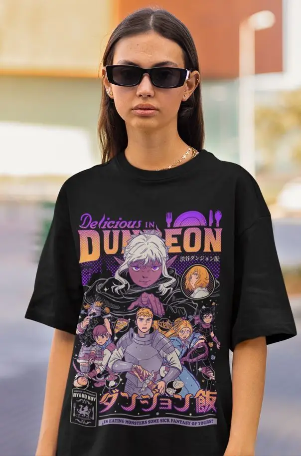Фото Футболка Senshi Senshi For Food Delicious In The Dungeon Подарочная рубашка всех размеров №4