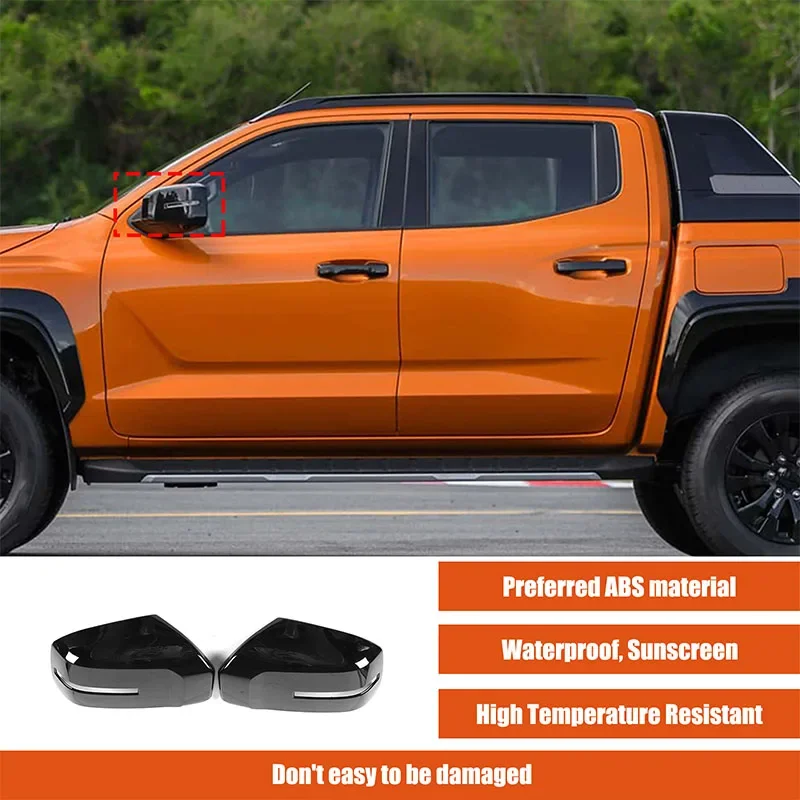 Для Mitsubishi Triton L200 2024-2025 ABS черный автомобильное боковое зеркало заднего вида, крышка заднего вида, декоративные наклейки, автомобильные аксессуары