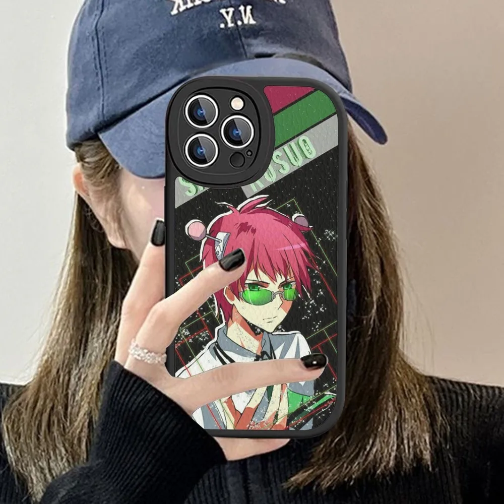 Фото Чехол для телефона Saiki K из твердой кожи с рисунком аниме для iPhone 14 13 12 Mini 11 14 Pro Max Xs X Xr 7 8 Plus №2