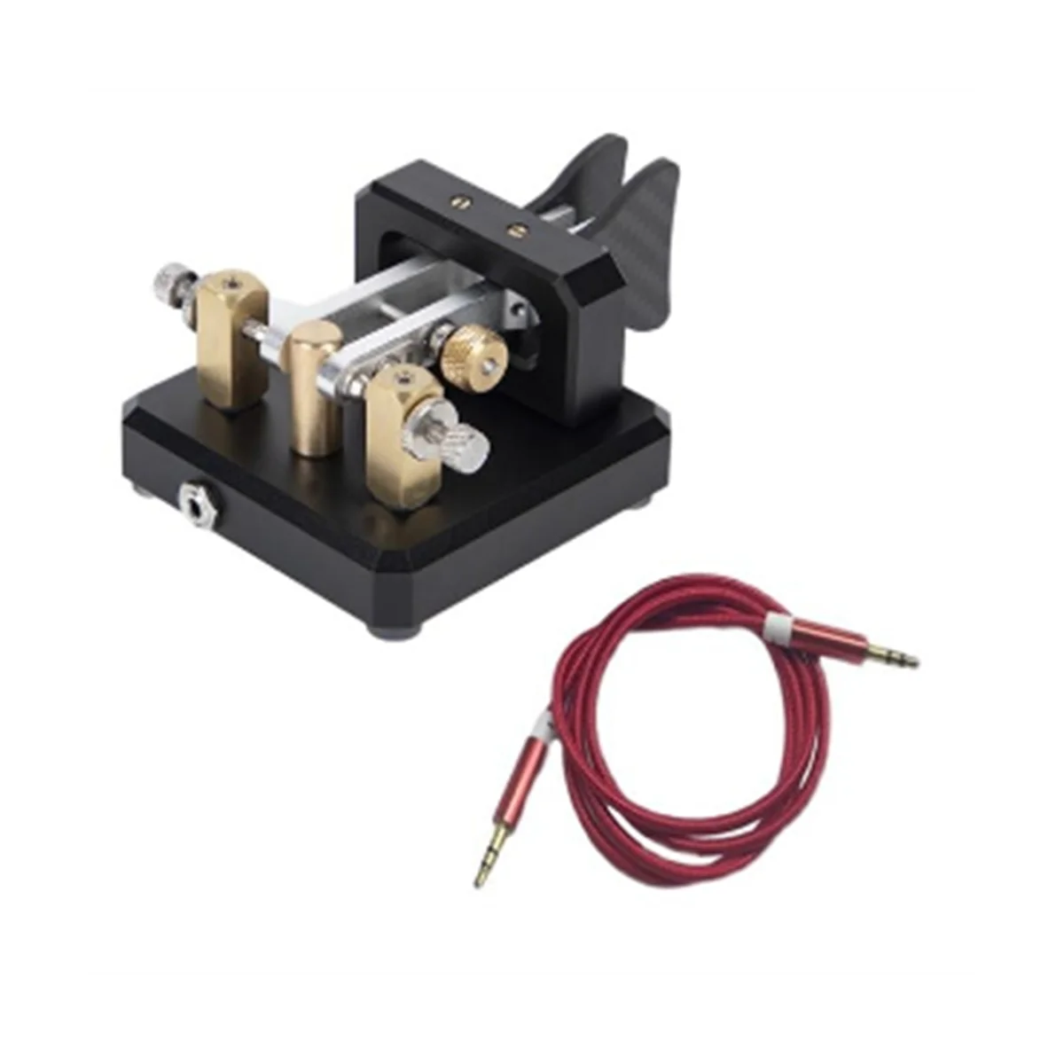 Автоматический двухлопастной Telegraph Key CW Key для любителей радиолюбителей, Любительское радио CW Paddle Key, черный