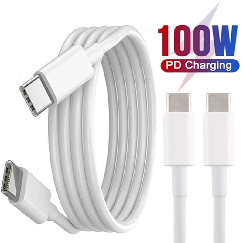 Кабель USB C к USB typu C, 100 Вт, 60 Вт, кабель для быстрой зарядки данных для IPhone Pro Macbook Samsung Data Line, кабели для быстрой зарядки типа c