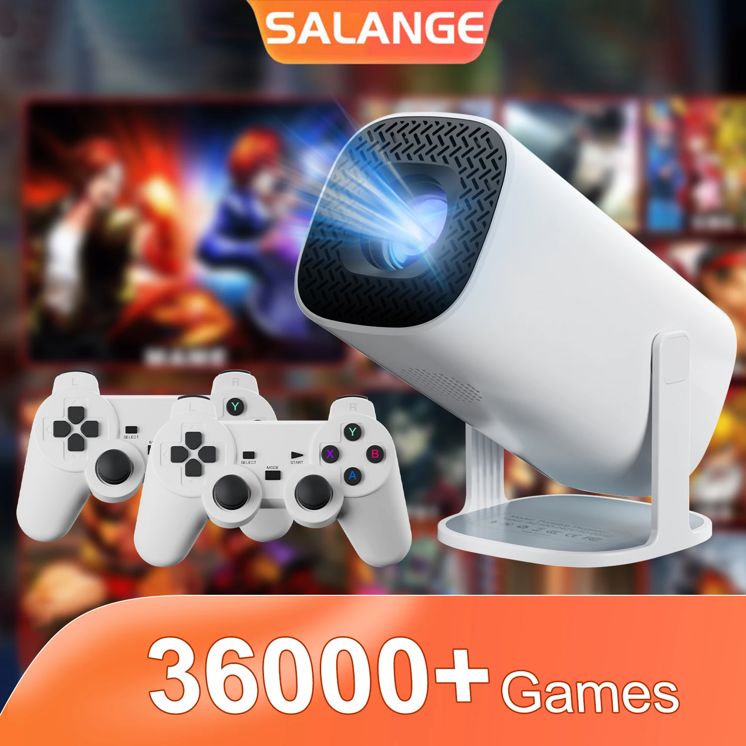 Мини-игровой проектор Salange P30 Max, 36000+ игр, беспроводной игровой контроллер, домашний кинотеатр для телефона Xiaomi IOS Android, 1280*720P
