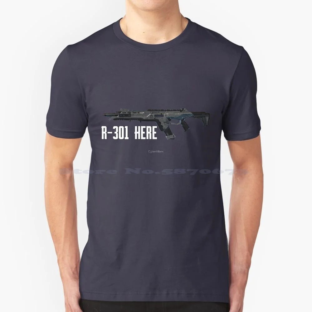 R-301 Here-Apex Legends Gun Футболка 100% хлопок футболка Wattson Mirage Wraith Реалистичная кровь Pathfinder гибралтан Octane