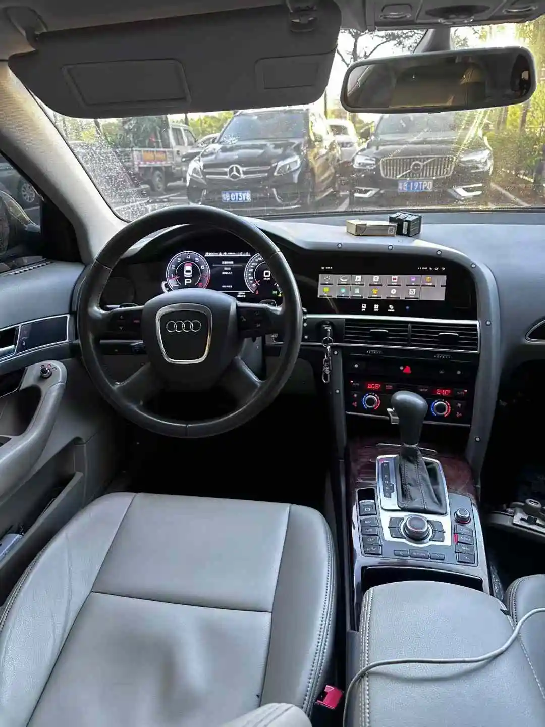 Цифровой кластер на приборной панели, спидометр CarPlay с двойным экраном для Audi A6 2005-2009 Android Auto, автомобильное радио, GPS-навигация, головное устройство