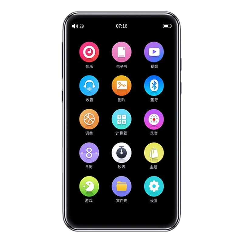 Mp4-плеер с 1,4-дюймовым полноэкранным прессом, mp3-плеер, Bluetooth 4,0 Walkman, качество звука Hi-Fi